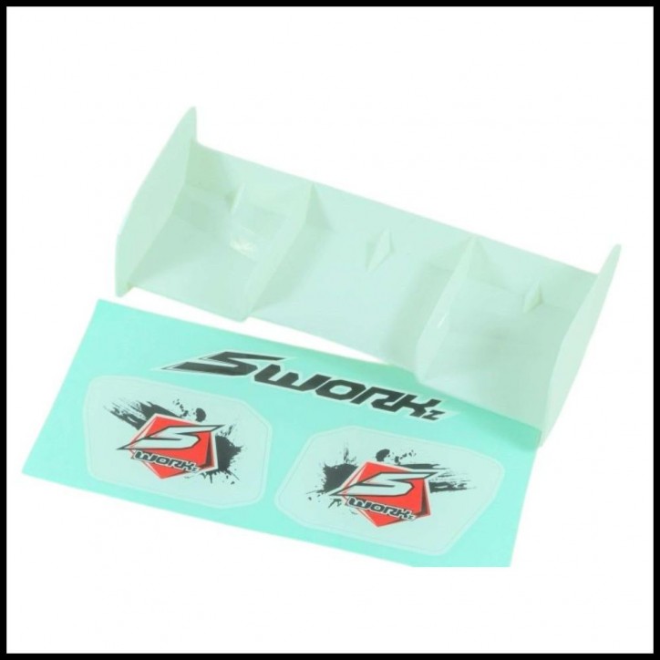 SWORKz 1/8 Off Road Pro Race Wing (WH)(W/o Holes) (SW228022AWH)