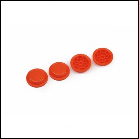 16mm Shock Rubber Membrane Cell (Soft) Orange (4 pcs) (462-S)