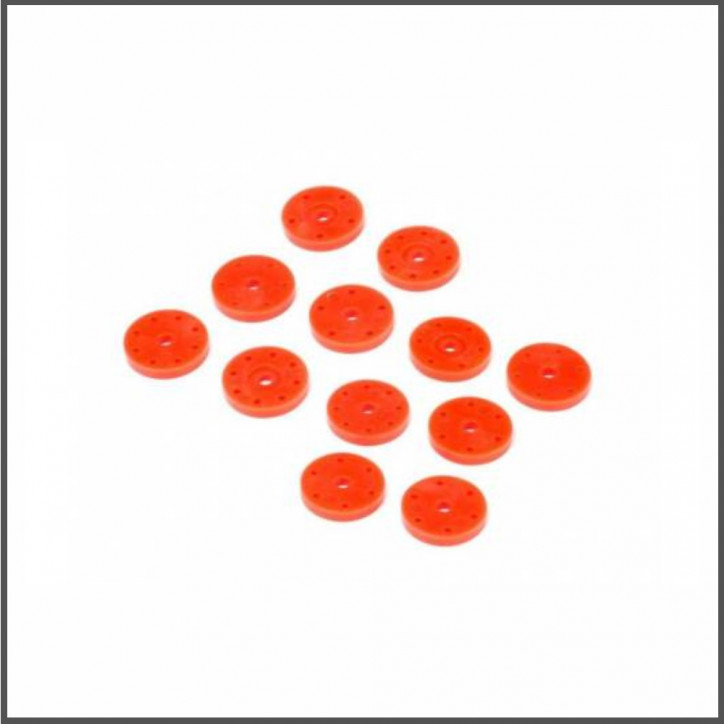 Shock piston set v2 (16mm/orange/6 pairs) (HB114744)