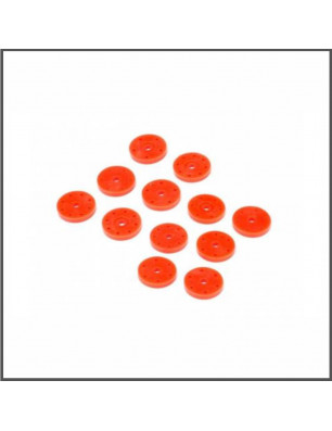 SHOCK PISTON SET V2 (16MM/ORANGE/6 PAIRS) SPARE PARTS HB