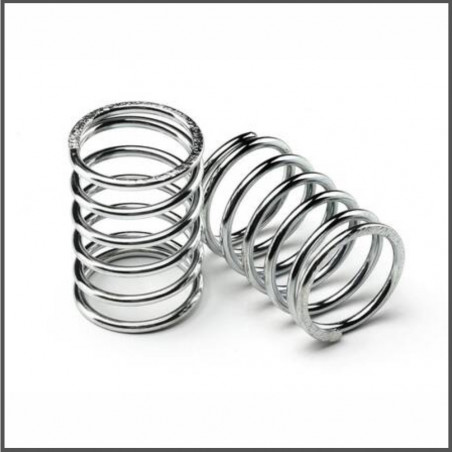 Shock spring14x25x1.5mm 6.50coils (silver/2pcs) (HB115715)